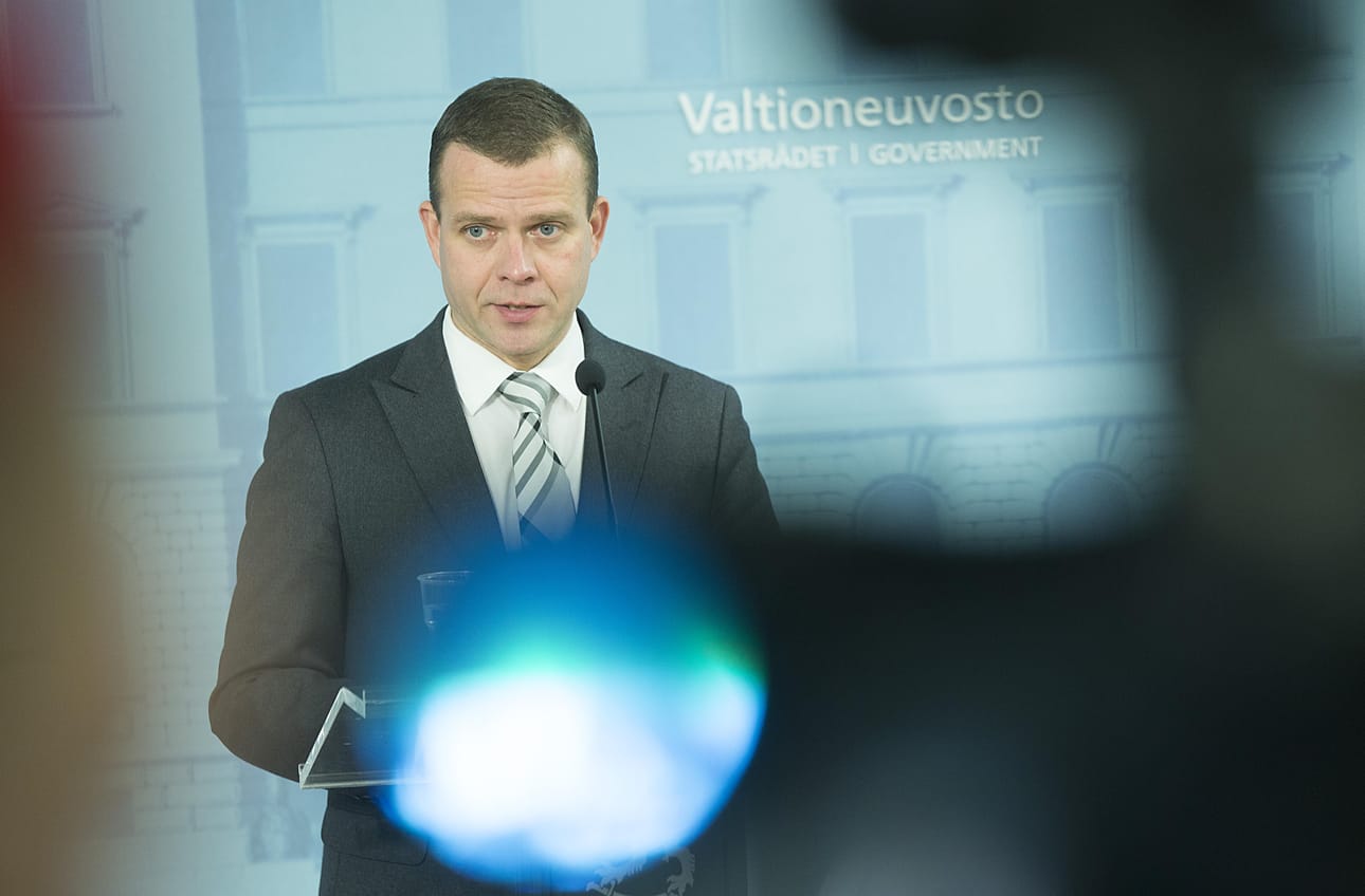 Valtiovarainministeri Petteri Orpo (kok.) esitteli budjettiesitystä torstaina. Arkistokuva.