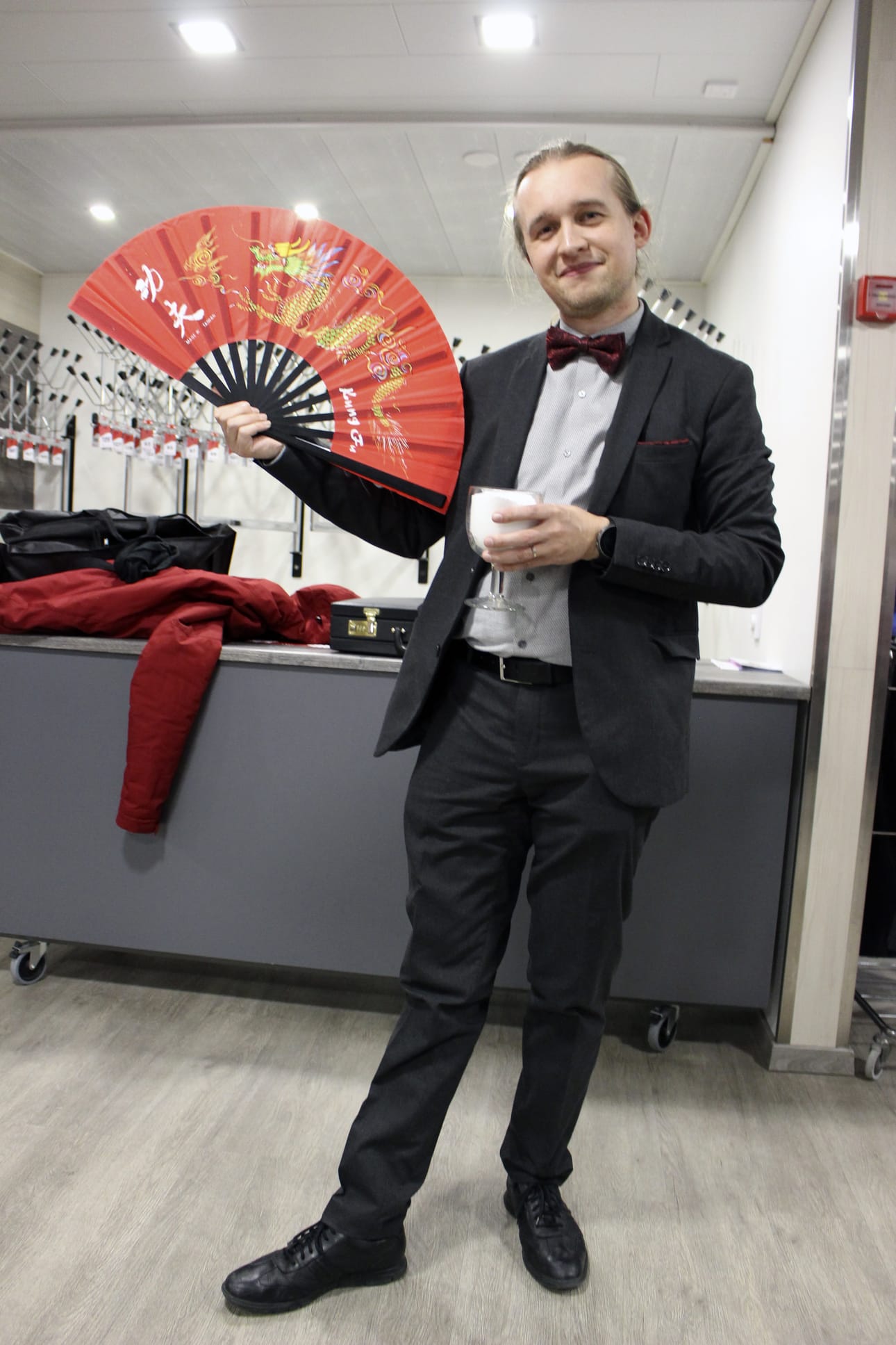 Taikuri Jarkko Laava esiintyi juhlassa.