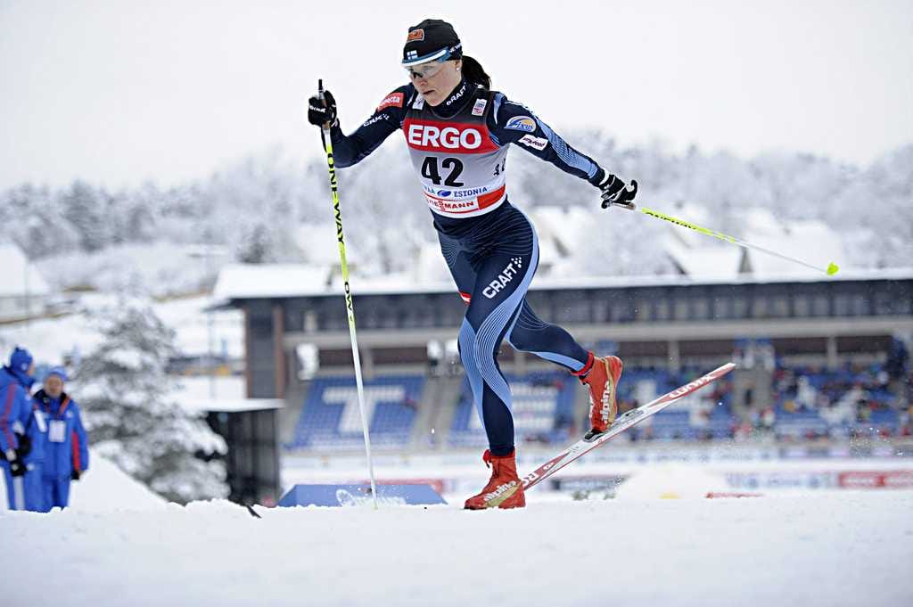 Aino-Kaisa Saarinen sijoittui neljänneksi maastohiihdon maailmancupin 10 km:n matkalla Viron Otepäässä tammikuussa.
