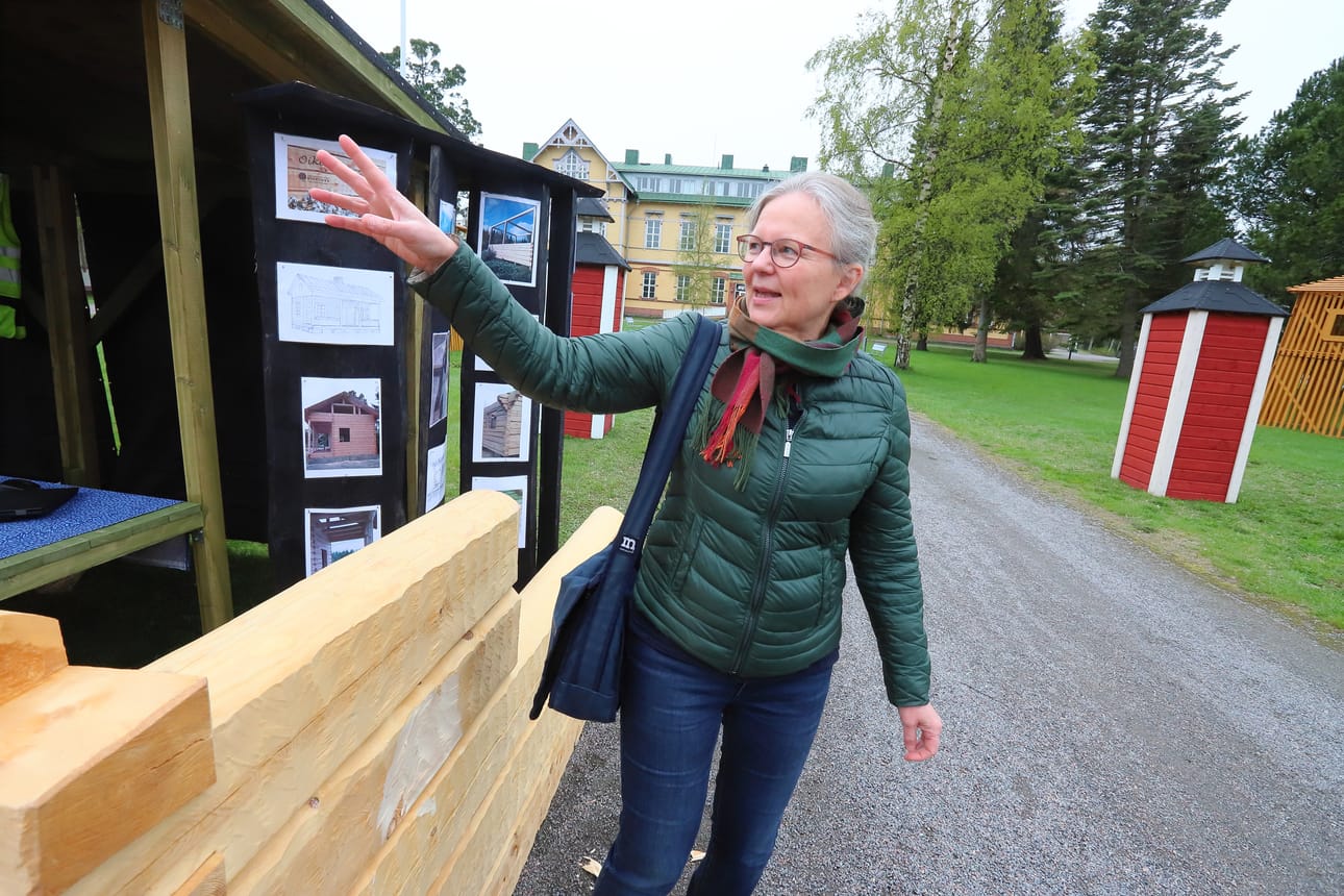 Pohjois-Pohjanmaan liiton maakunta-arkkitehti Kirsti Reskalenko avasi Perinnerakentamisen messut.