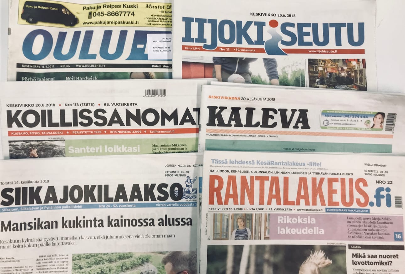 Joutsen Media Oy:n paikallislehdet siirtyvät Kaleva Oy:n omistukseen