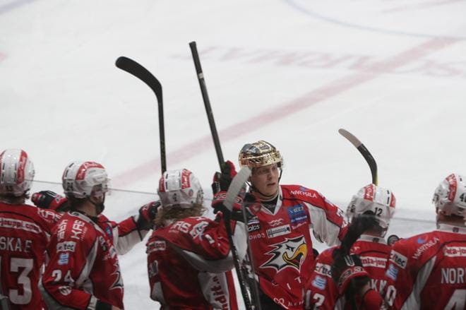 Sportin kultakypärä Ville Viitaluoma oli sopiva pelaaja katkaisemaan Spotin pitkä maalittomuusjakso. Kuva: Jaakko Elenius