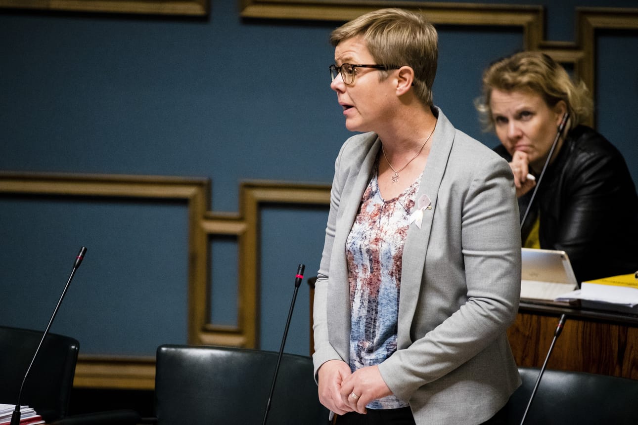 Ympäristö- ja ilmastoministeri Krista Mikkonen (vihr.) kehuu Sarvisuon kuuluvan luontoarvoiltaan suojelemattomien suoalueiden parhaimmistoon. Arkistokuva.