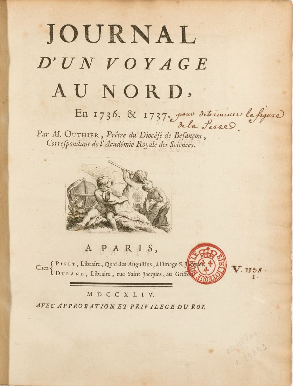 Réginald Outhierin matkapäiväkirja julkaistiin Pariisissa vuonna 1744. Suomennettu versio ilmestyi 1975.