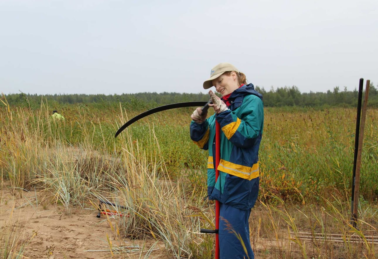 Luonnonsuojeluväki on hoitanut Rajalahti-Perilahti alueen rantaniittyjä talkoovoimin vuodesta 2003 saakka.