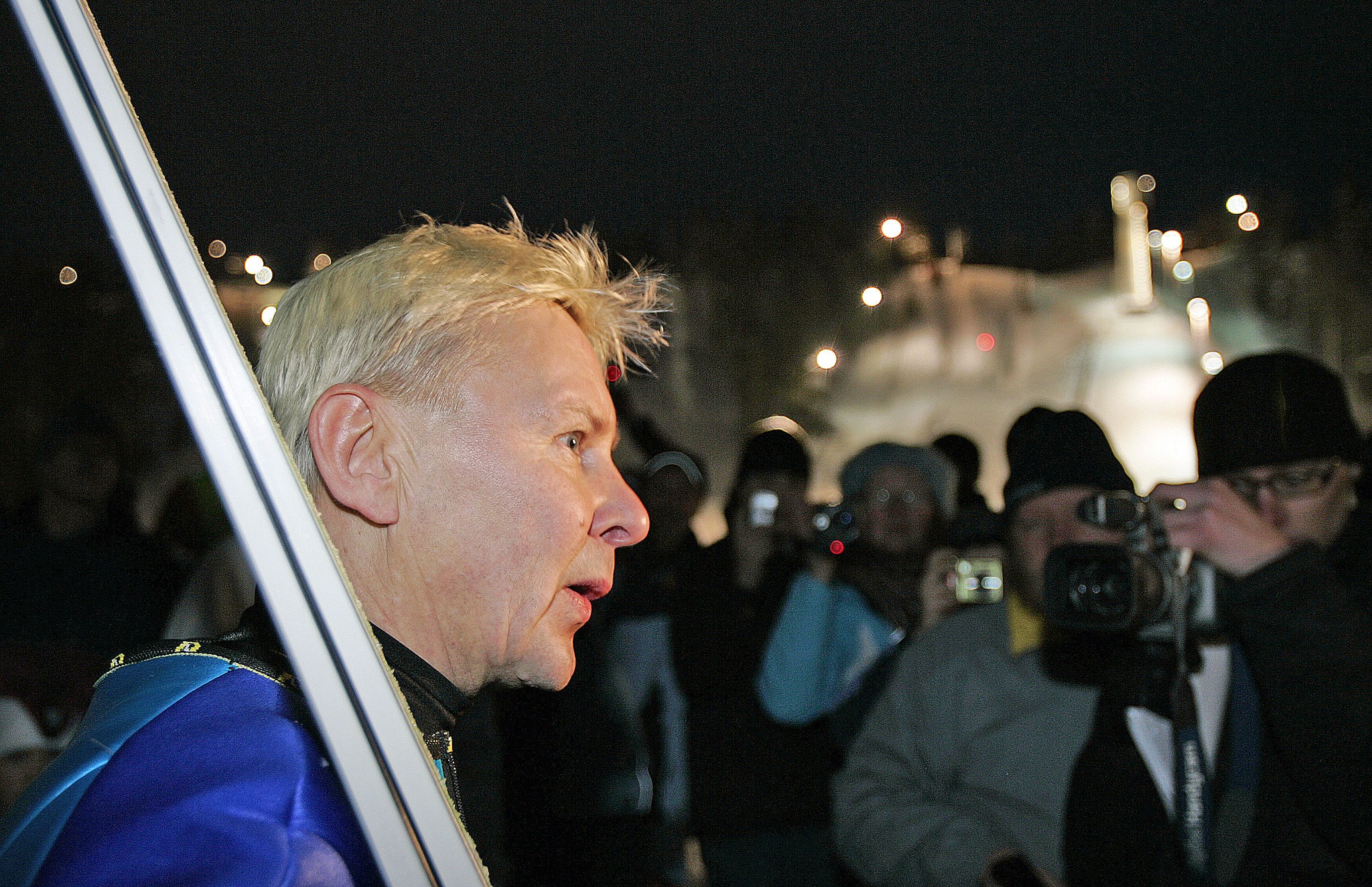 Matti Nykänen hyppäsi veteraanien SM-kisoissa Taivalkoskella vuonna 2008.