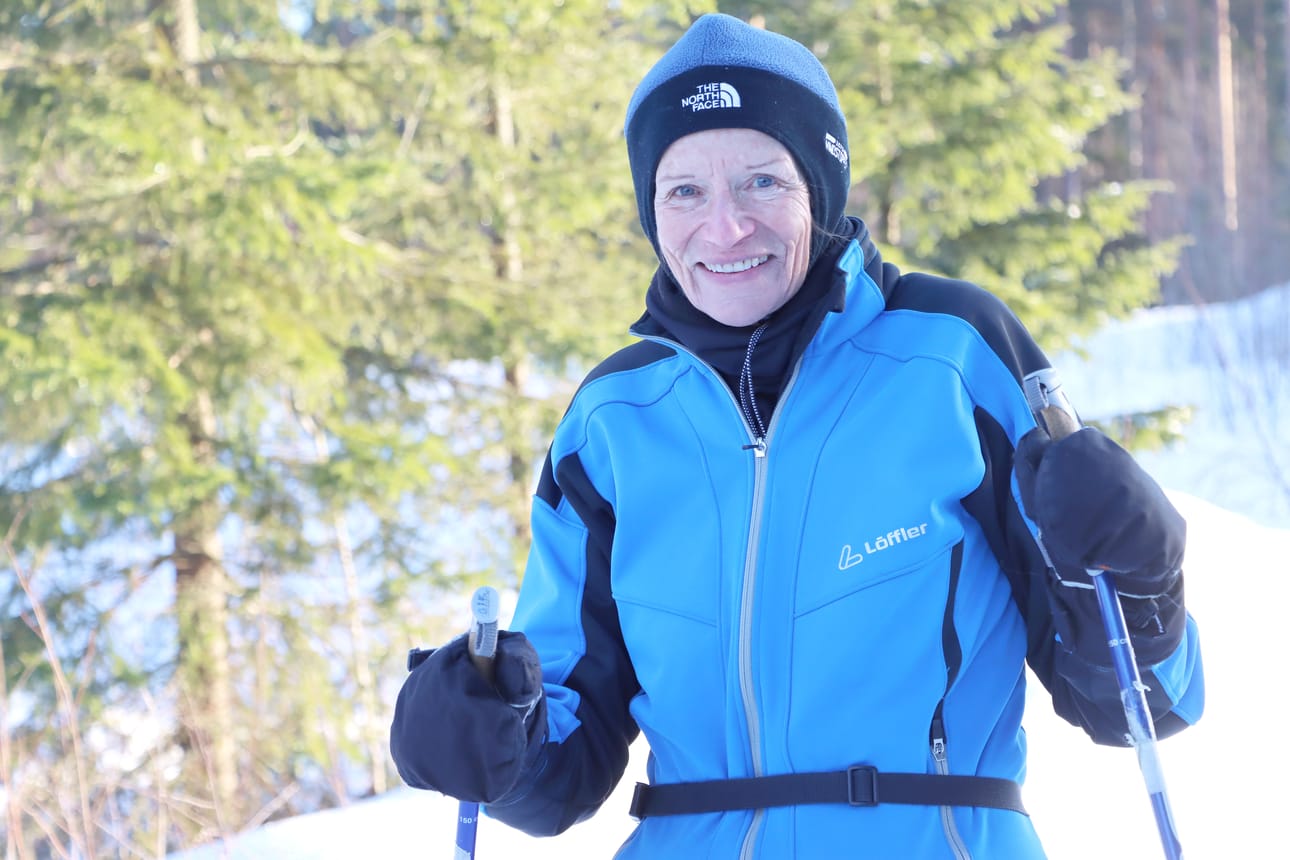Tänä talvena Kati Saranen on hiihtänyt jo reilut 500 kilometriä.
