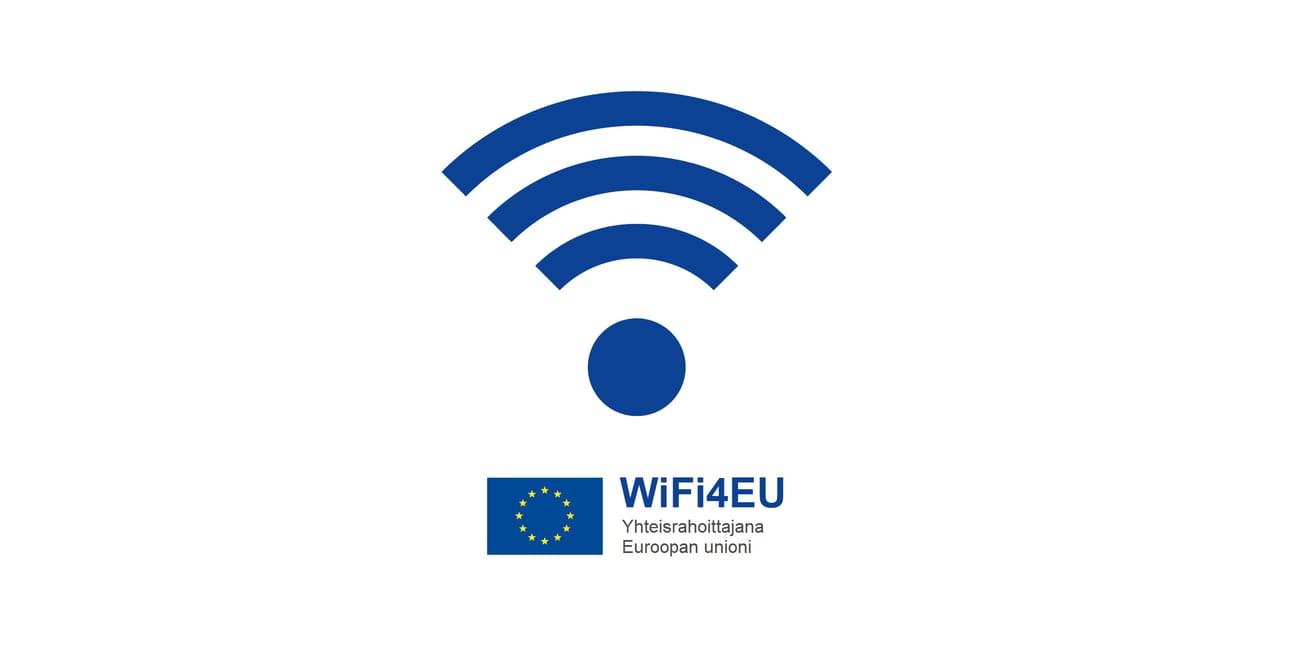 Tällainen tarra esimerkiksi jäähallin seinässä kertoo, että käden ulottuvilla on julkinen WiFi-yhteys.