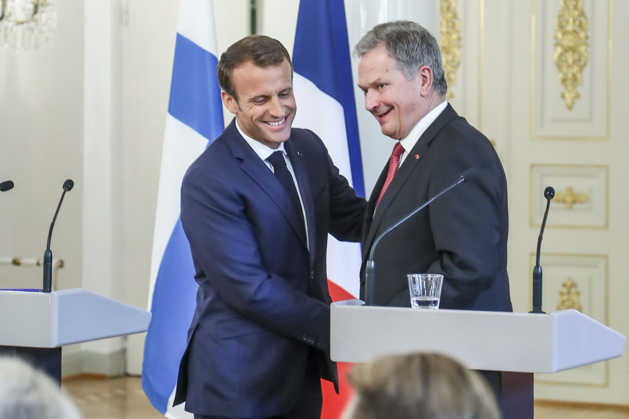 Tasavallan presidentti Sauli Niinistö ja Ranskan presidentti Emmanuel Macron ovat tavanneet Suomessa.