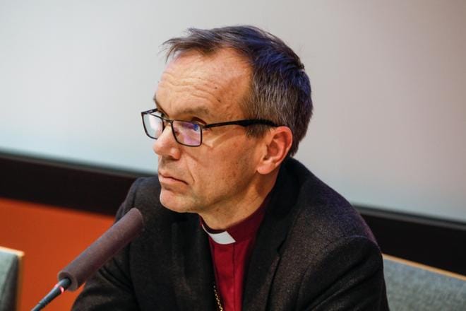 Porvoon piispa Björn Vikström oli eri mieltä kirkolliskokouksen perustevaliokunnan esityksen kanssa. KUVA: Ossi Ahola / arkisto