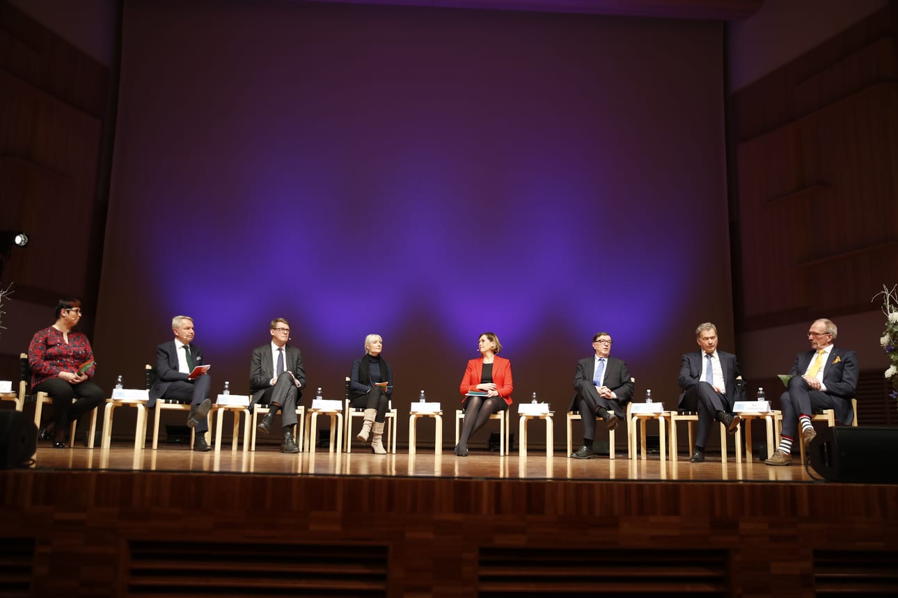 Presidenttiehdokkaat osallistuivat Kalevan ja Ylen vaalitenttiin Madetojansalissa.