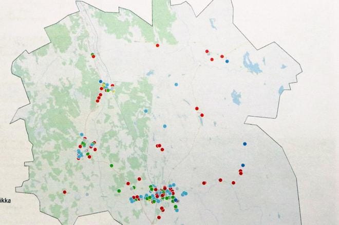 Ongelmakohdat kartalla. Liikenneturvallisuuskyselyn tulokset löytyvät osoitteesta www.kauhava.fi/liikenneturvallisuus.