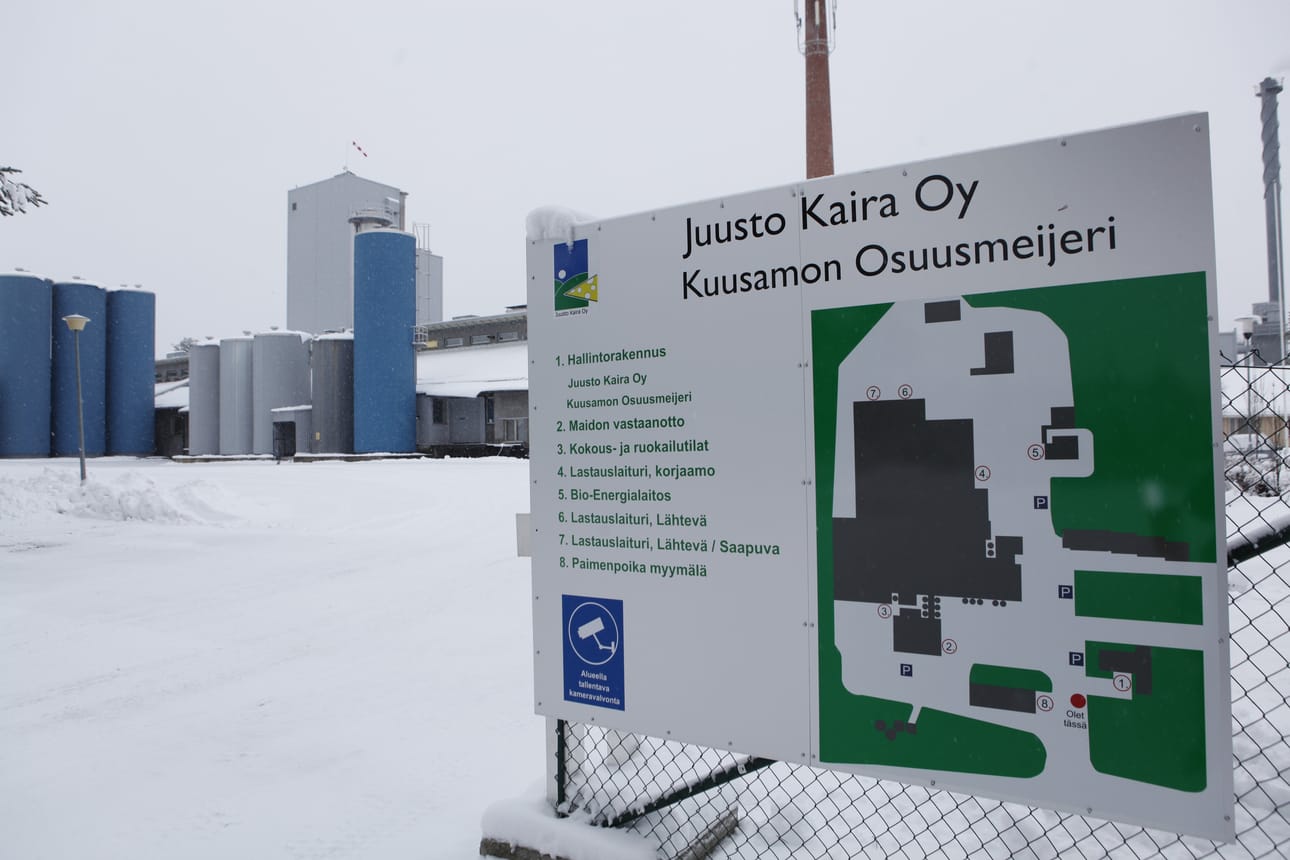 Juusto Kairan tuotantolaitos Kuusamossa.