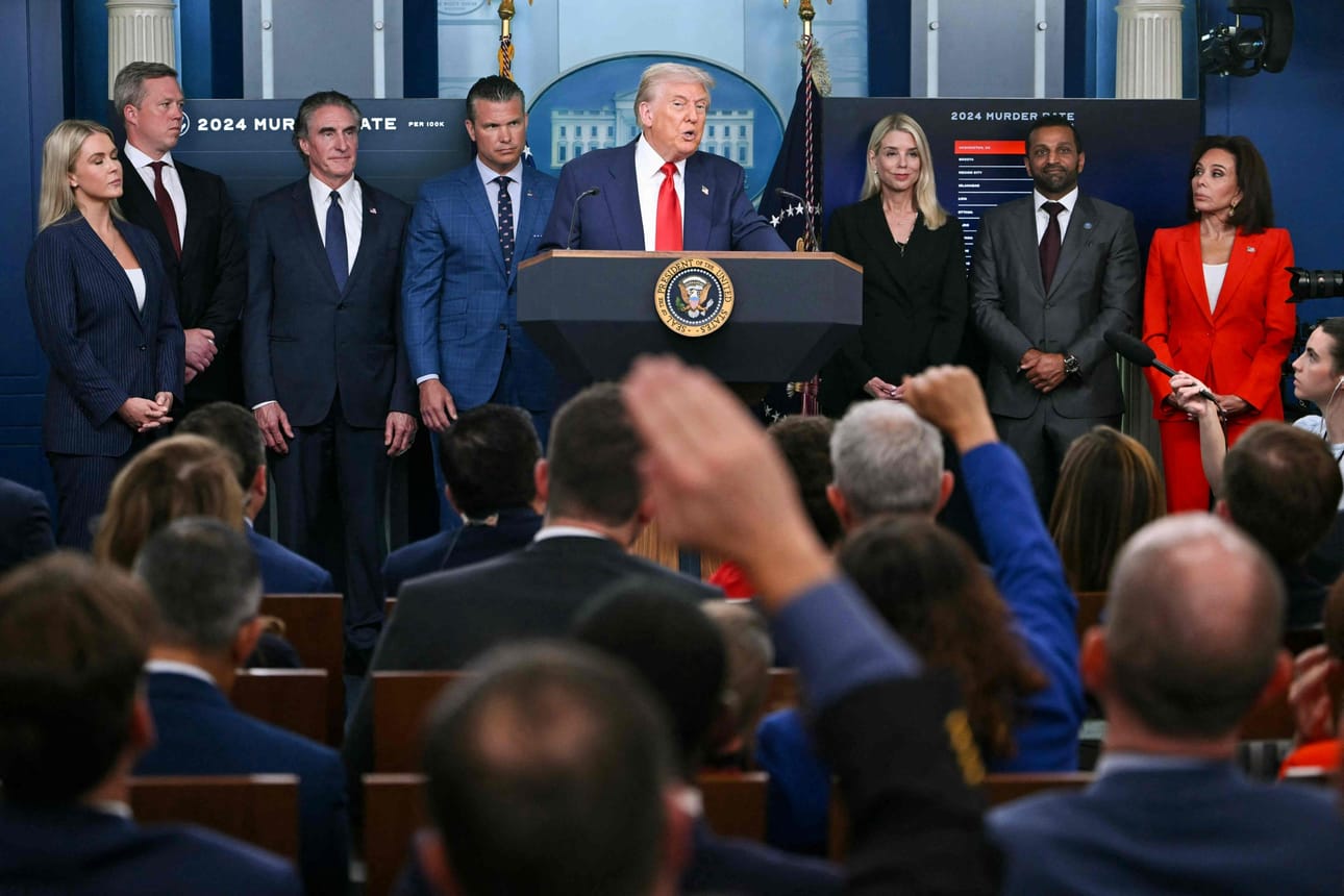 Presidentti Donald Trump on myös vaatinut Washingtonin kodittomia muuttamaan pois kaupungista. AFP/LEHTIKUVA