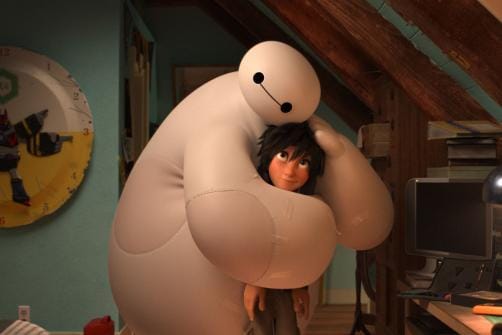 14-vuotias Hiro Hamada ystävystyy Big Hero 6:ssa Baymax-hoitorobotin kanssa. KUVA: Nelonen