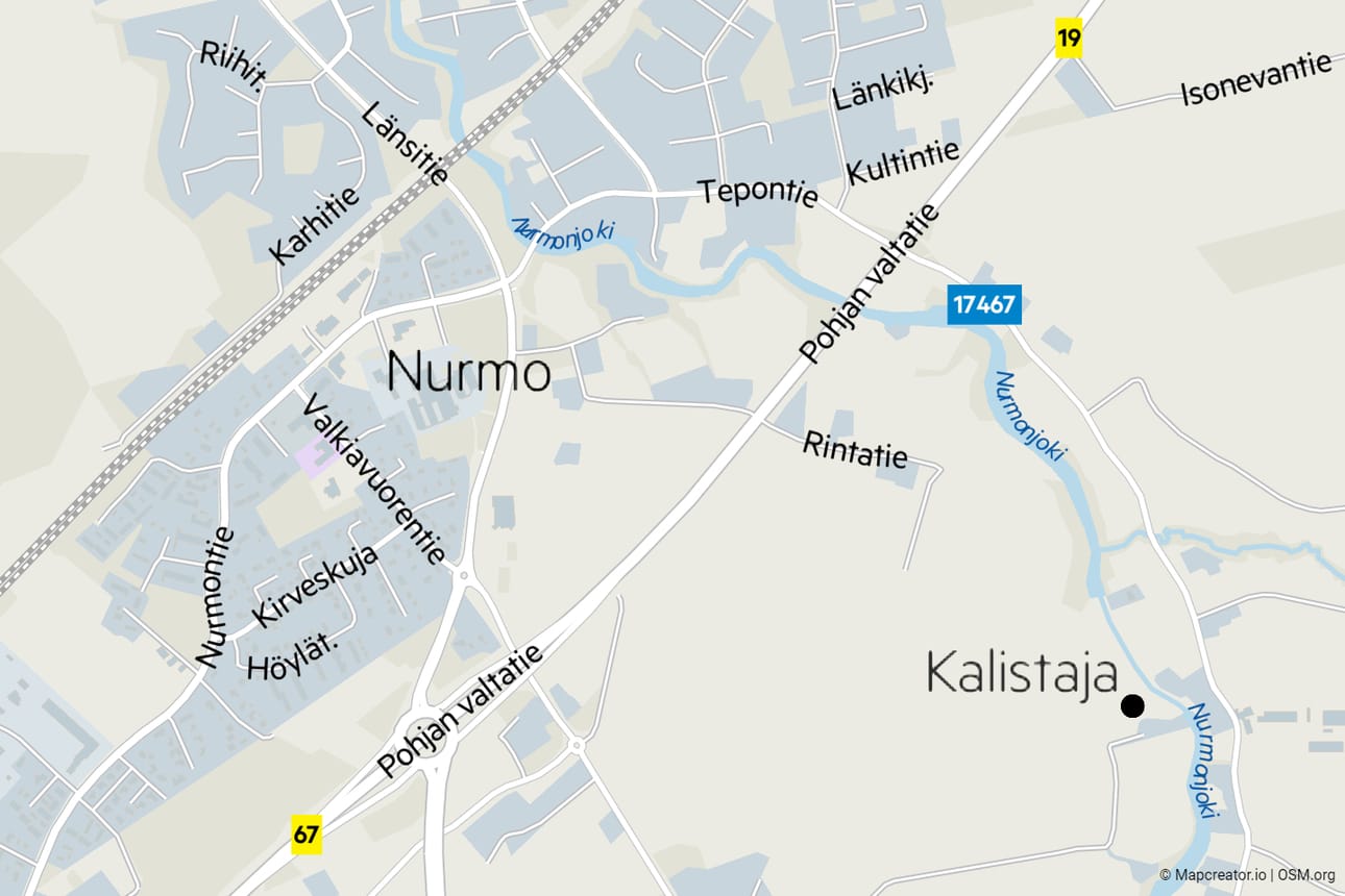 Onnettomuuspaikka sijaitsee Tepontien–Isokoskentien risteyksestä Seinäjoen suuntaan.