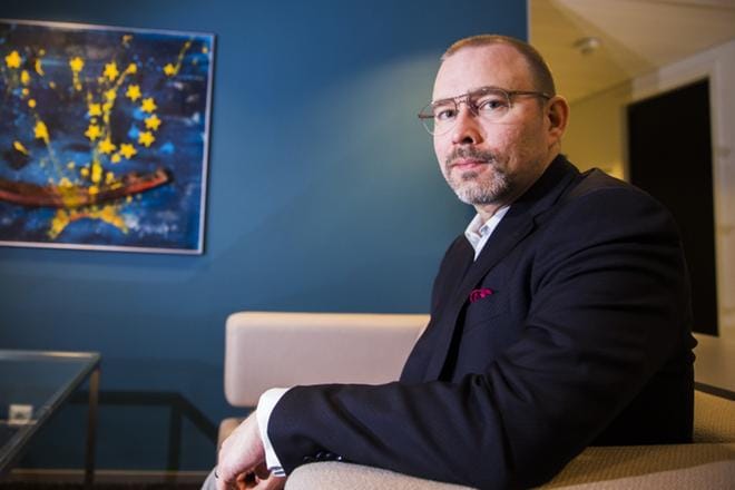Suomen yrittäjien työmarkkinajohtaja Janne Makkula pitää Kantar TNS:n yrittäjäkyselyn tuloksia yllättävinä. KUVA: Petteri Paalasmaa