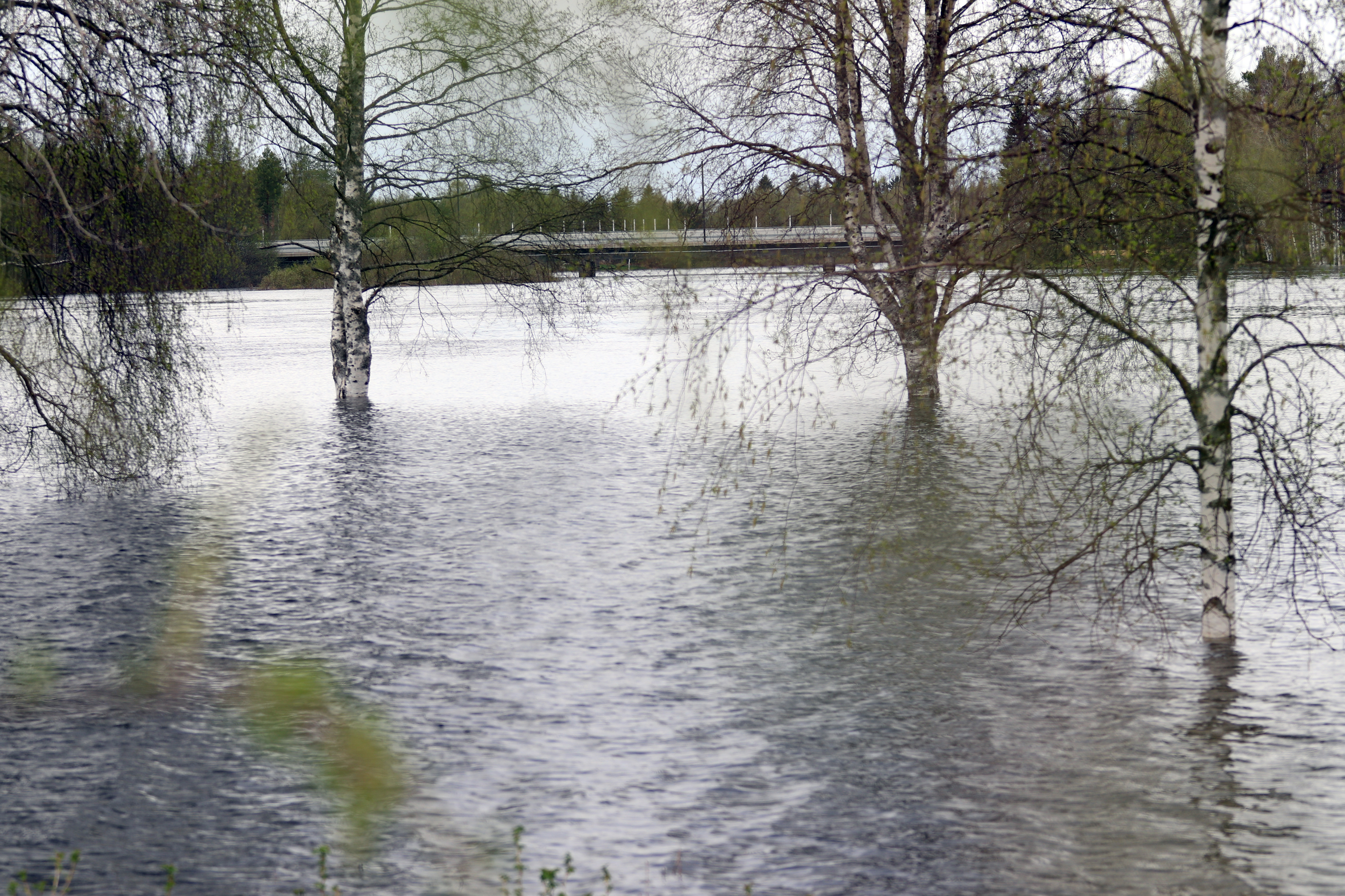 Rajamaanranta Iijoen sillalle päin kuvattuna 27.5.2020.