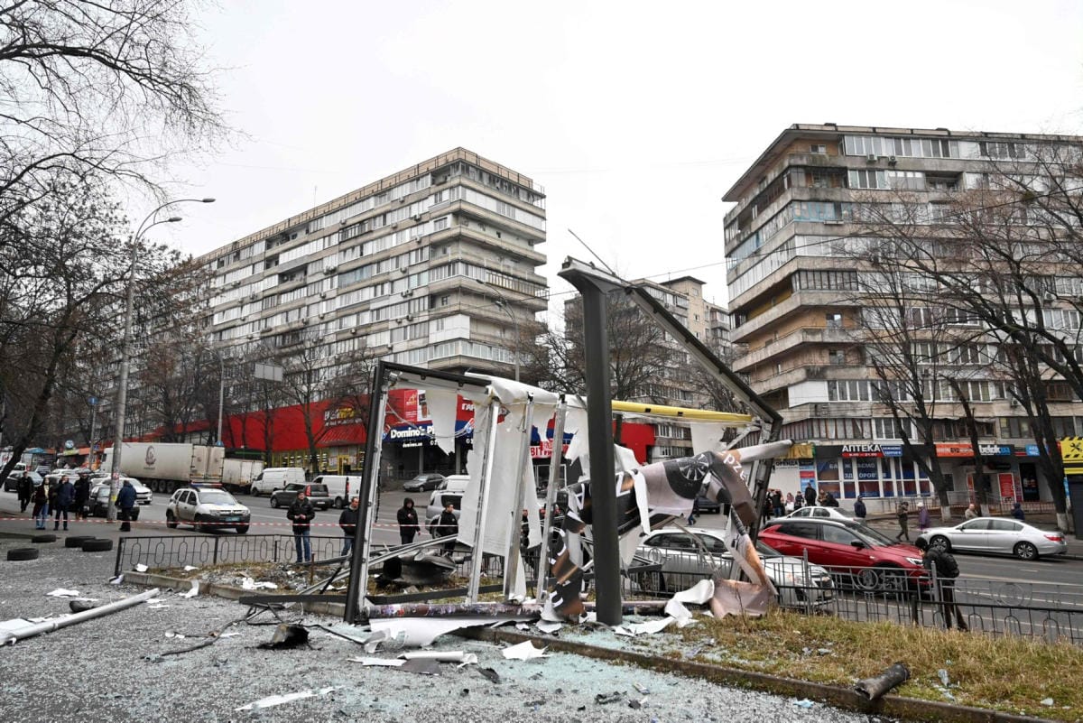 Putinin hyökkäysilmoituksen jälkeen räjähdyshavainnoista raportoitiin ympäri Ukrainaa, muun muassa pääkaupungissa Kiovassa ja Ukrainan toiseksi suurimmassa kaupungissa Harkovassa. Lehtikuva/AFP