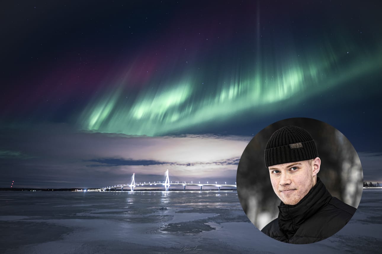 Viikonlopun revontuliloisto antoi vaasalaiselle Aleksi Luomalle ikimuistoisen kuvaushetken.