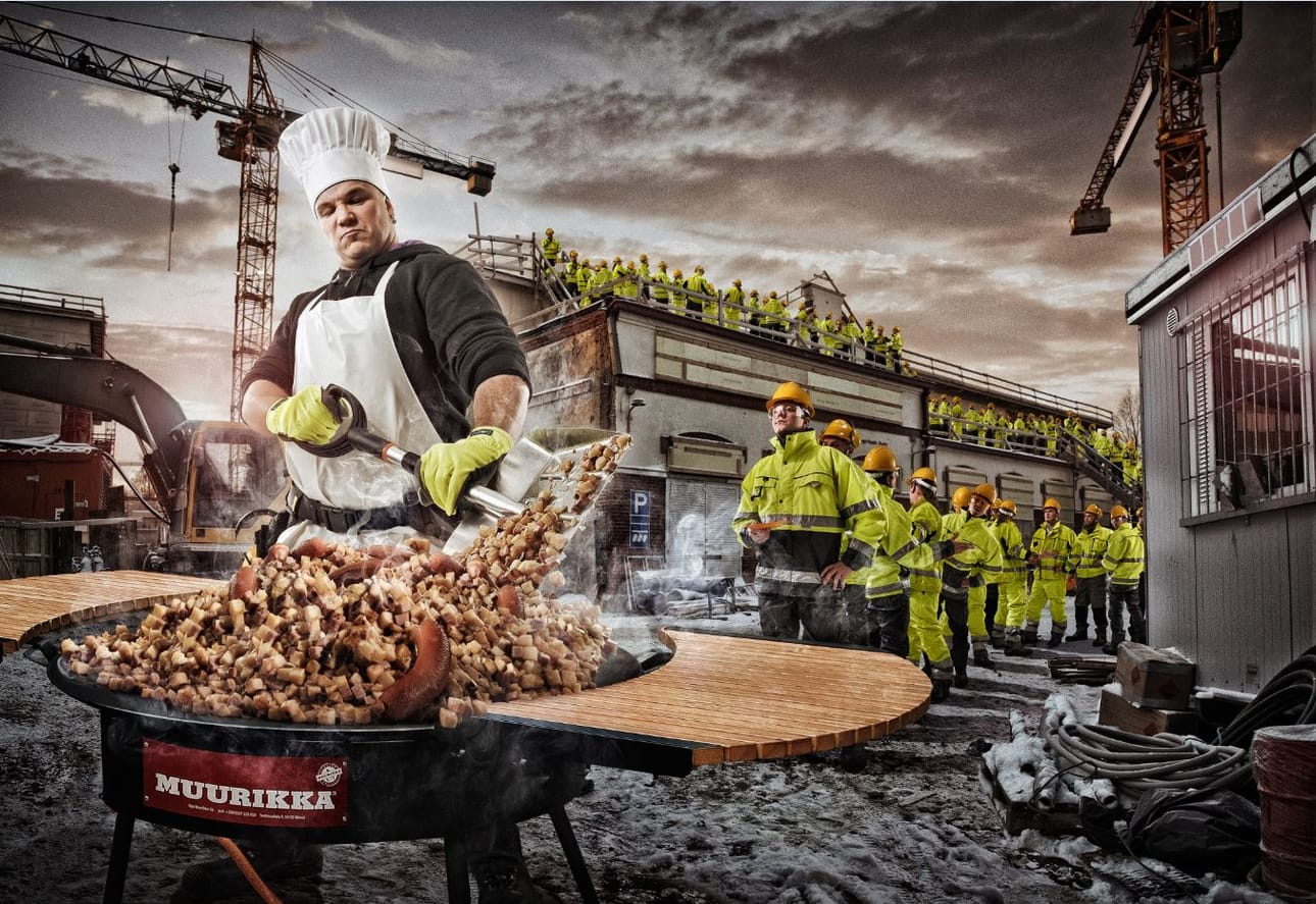 Onni Wiljami Kinnusen voittoisa mainoskuva.