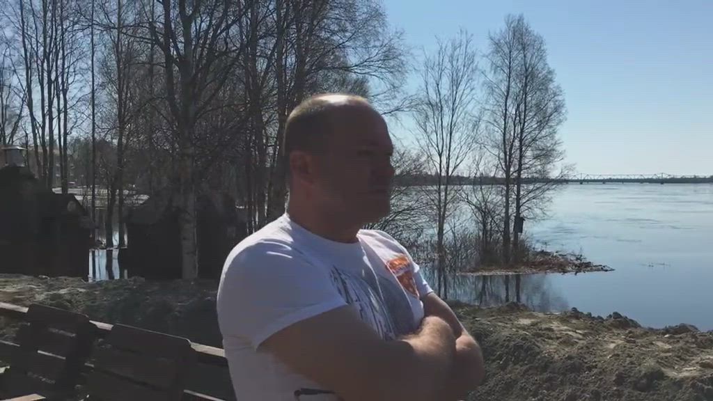 Hammarit rakensivat tulvavallin kotinsa suojaksi