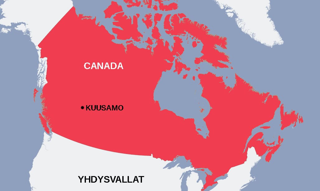 Länsi-Kanadassa sijaitseva Kuusamo.