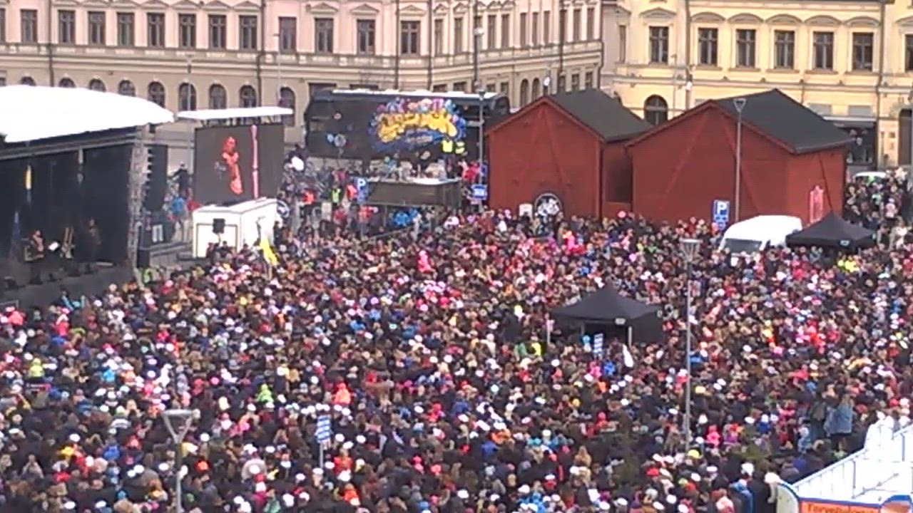 Kärppien mestaruusjuhlat torilla