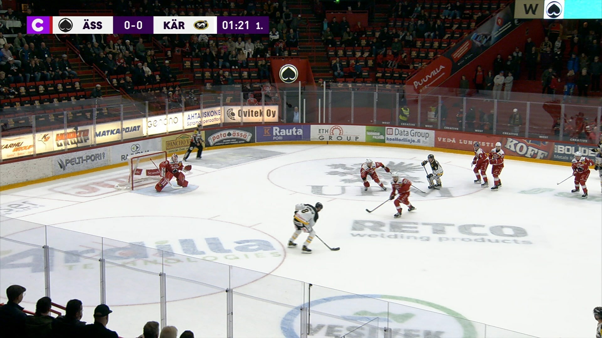 Katso kooste Ässät–Kärpät-ottelusta