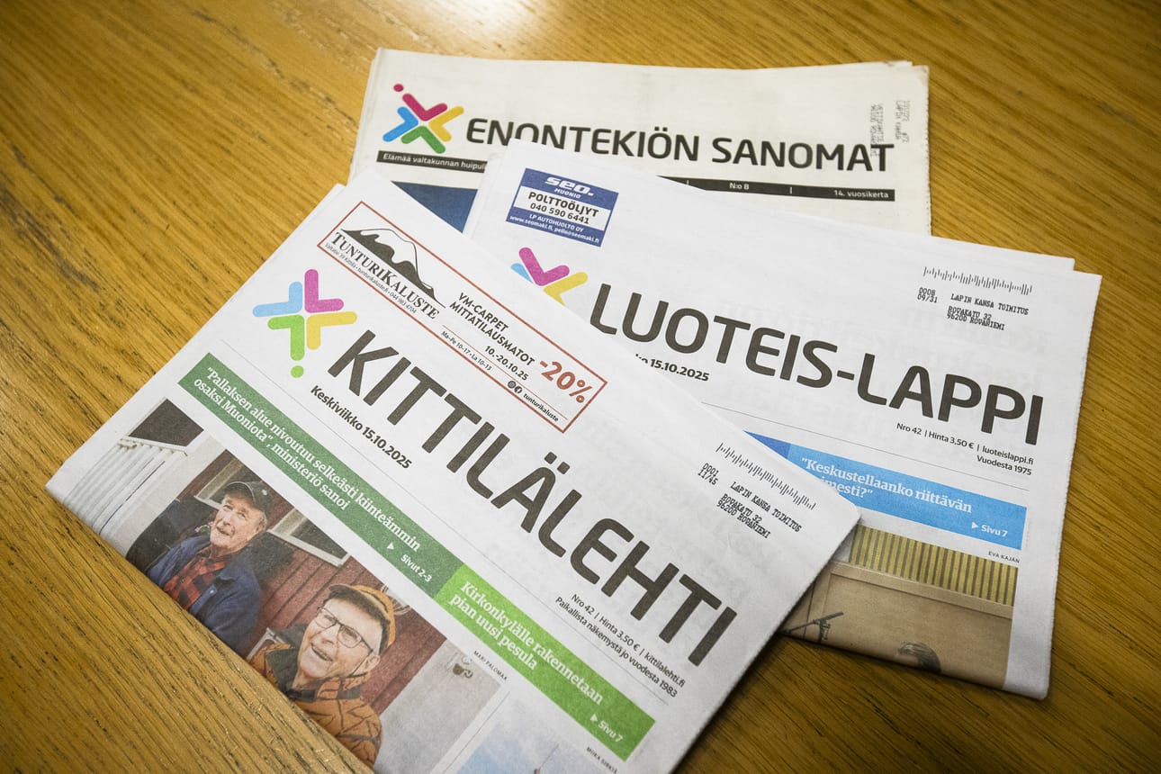 Enontekiön Sanomat, Kittilälehti ja Luoteis-Lappi yhdistyvät yhdeksi tilattavaksi paikallislehdeksi.