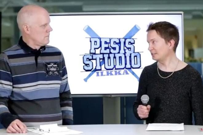 Antti Vainio analysoi Etelä-Pohjanmaan pesisjoukkueet, ja Jarno Ranta isännöi Ilkan ensimmäistä pesäpallostudiota.