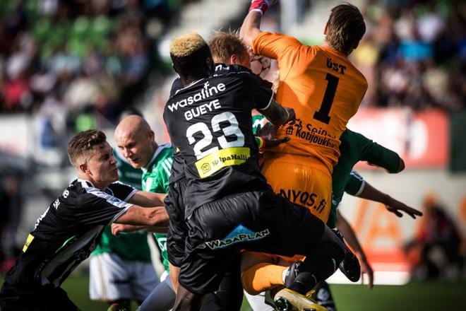 Vaasan Palloseura kamppaili elokuussa kahdesti tuloksetta Seinäjoen Jalkapallokerhoa vastaan. Seuraavaksi sarjataulukossa kuudenneksi lopahtanut VPS yrittää kääntää alavireiseksi kääntyneen kurssinsa IFK Mariehamnia vastaan. KUVA: OUTI NEUVONEN