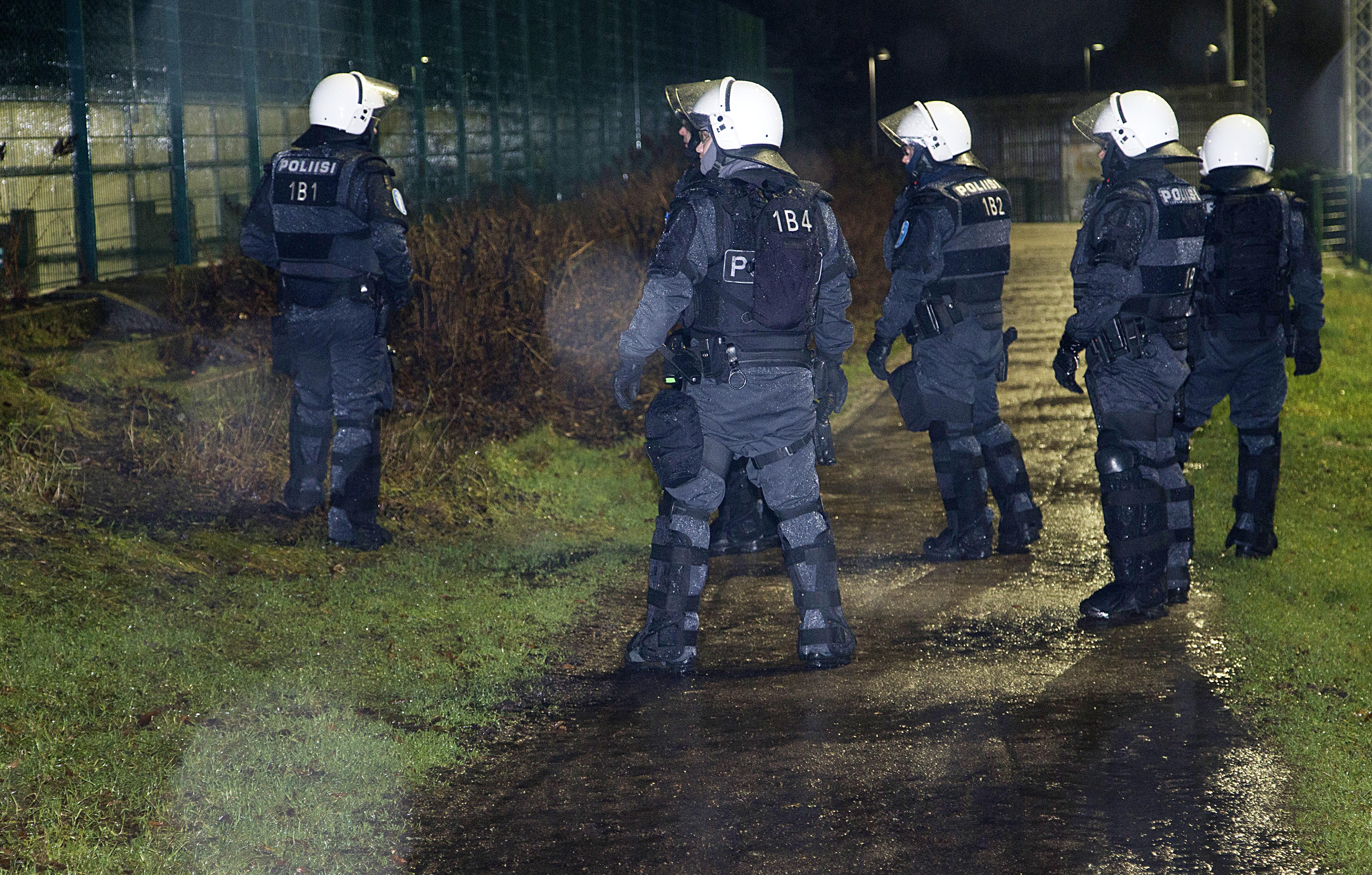 Poliisi oli varustautunut järein keinoin mielenosoitusten hillitsemiseksi.