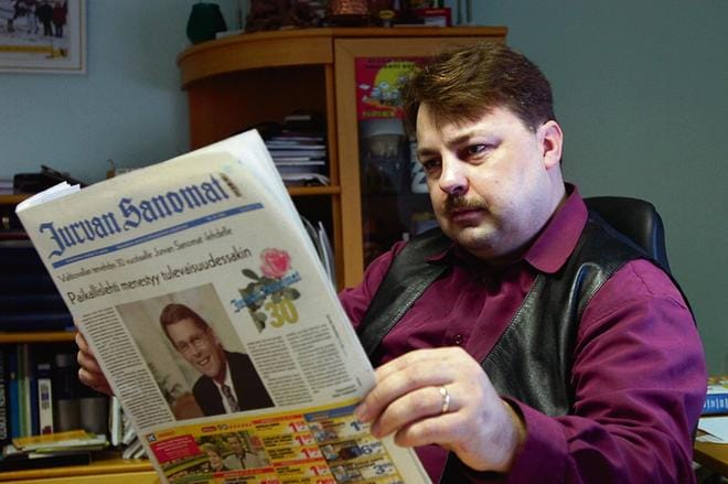 Hannu Siltala on Jurvan Sanomien pitkäaikaisin päätoimittaja. Hän kuoli 10. kesäkuuta 2011. ARKISTOKUVA: ÅKE ROSING