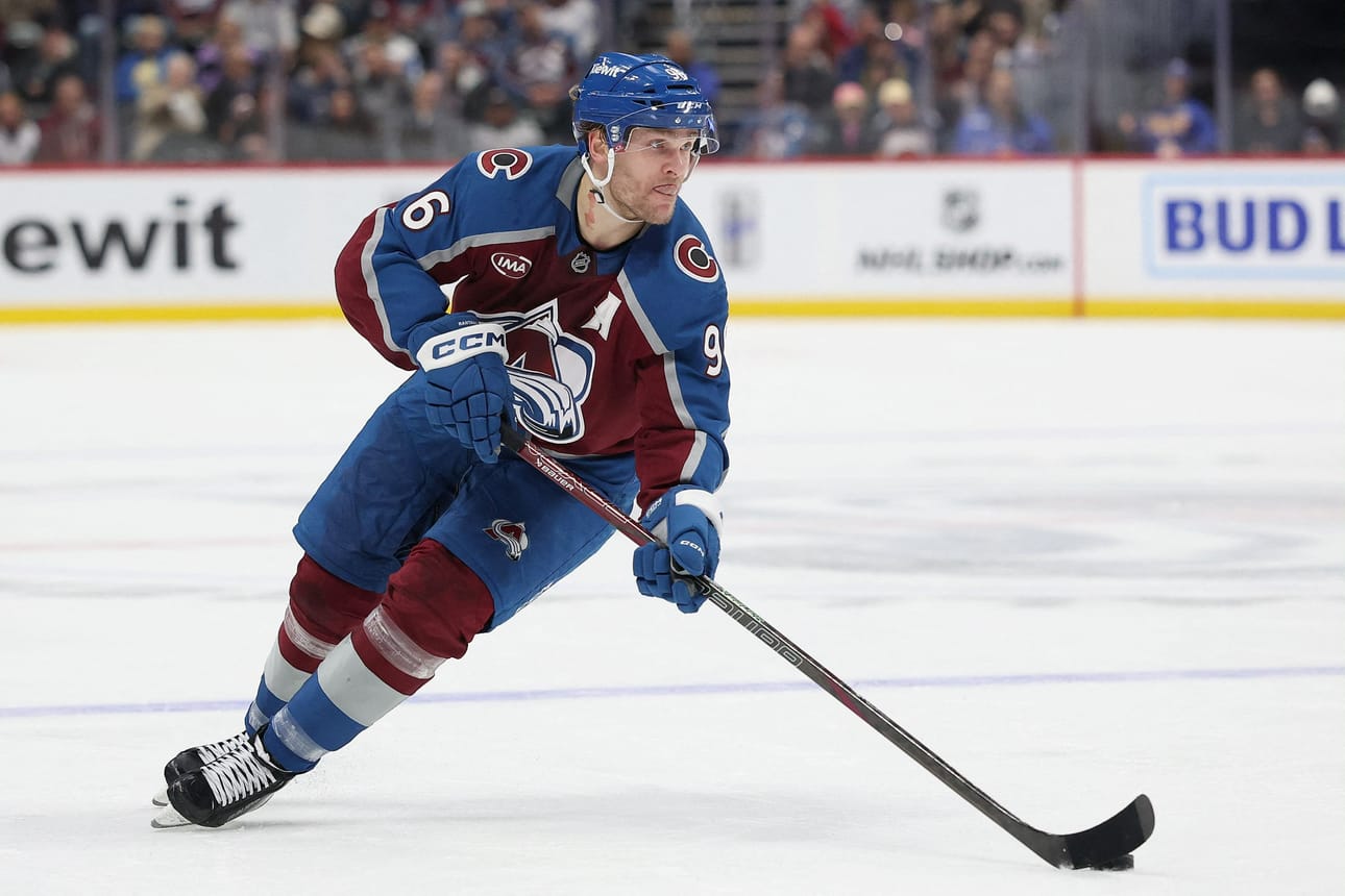 Colorado Avalanchen Mikko Rantanen on NHL:n pistepörssissä kolmantena. LEHTIKUVA/AFP