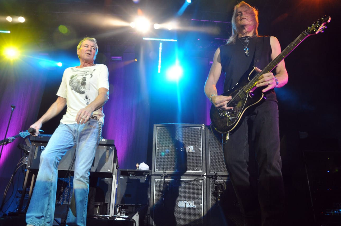 Deep Purple esiintyi Oulun Teatrialla vuonna 2009. Kuvassa Ian Gillan (vas.) ja Steve Morse.