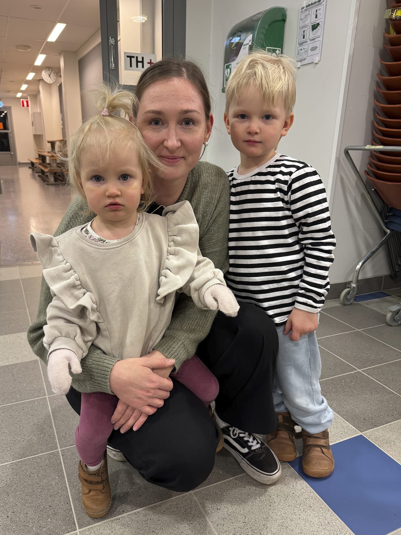 Moona Heikkilä osallistui Varaudu nyt! -tapahtumaan lasten Leanan ja Hugon kanssa.