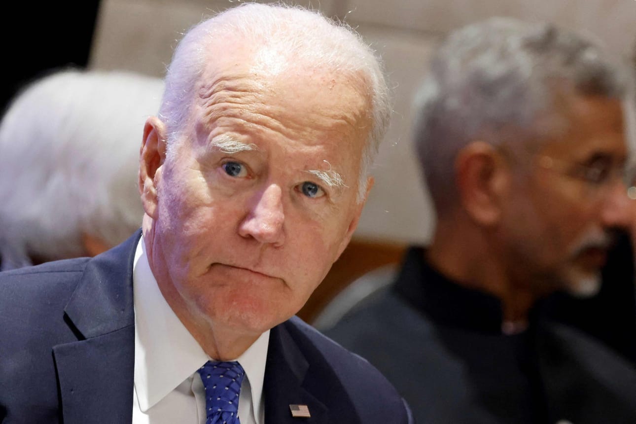 Yhdysvaltain presidentin Joe Bidenin on määrä saapua sunnuntaina vierailulle Vietnamiin. Kuva G20-maiden kokouksesta Intiasta. LEHTIKUVA/AFP