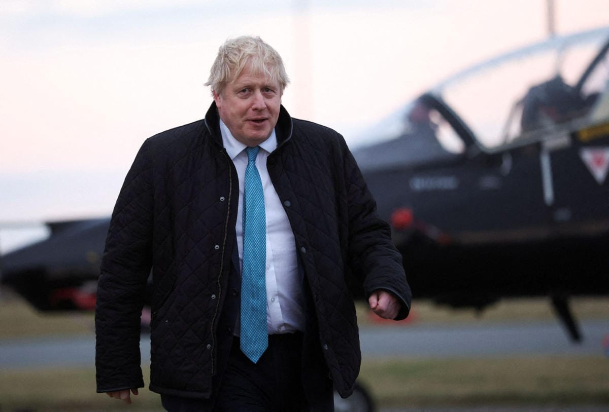 Pääministeri Boris Johnsonin mukaan Britannian uusi tukipaketti olisi Venäjälle vahva viesti siitä, ettei sen horjuttamisyrityksiä aiota sietää. LEHTIKUVA/AFP