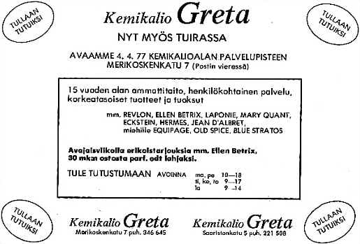 Asiakkailta kuultua. Greta Pelkosen mukaan on tärkeää, että yhteiskunnassa olisi tilaa monen kokoisille myymälöille, myös pienille. Sellaista palautetta hän kertoo saaneensa myös asiakkailtaan.