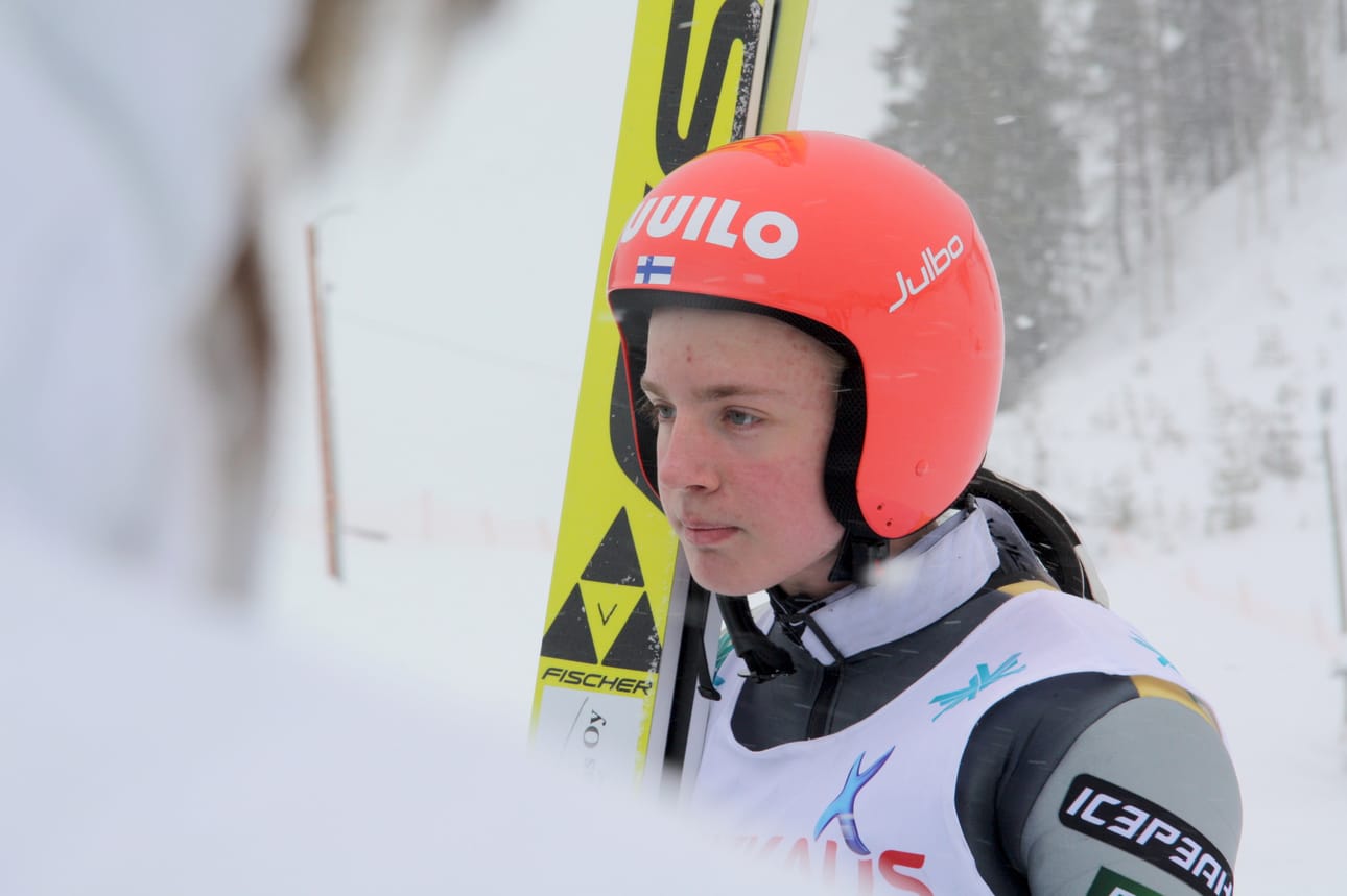 Kalle Heikkinen oli tyytyväinen lauantain hyppyihinsä.