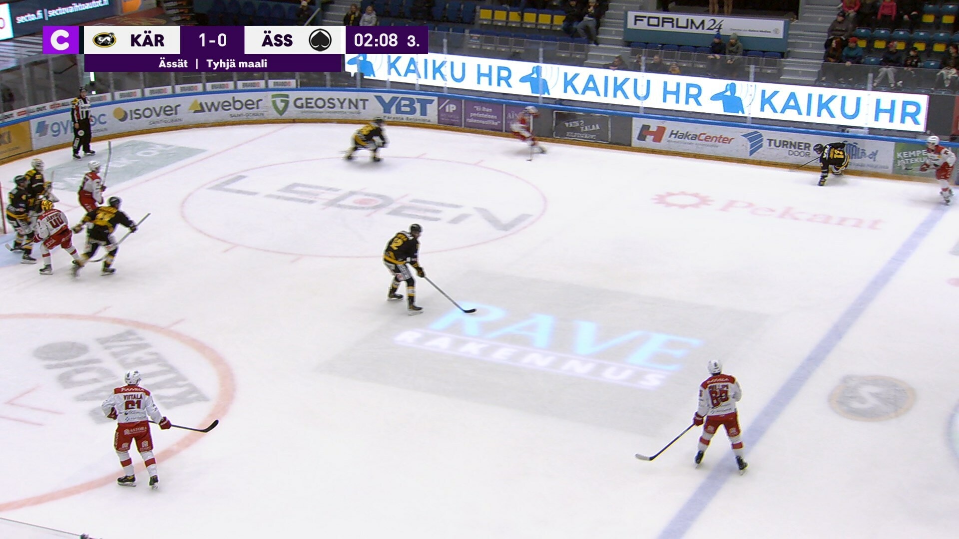 Kärppien Julius Junttila niittaa tyhjiin 2-0 Raksilan illassa