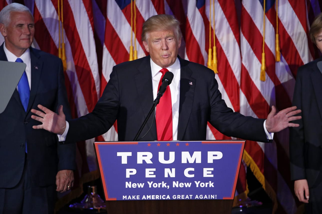 Donald Trump valittiin Yhdysvaltain presidentiksi tiistaina käydyssä presidentinvaalissa.