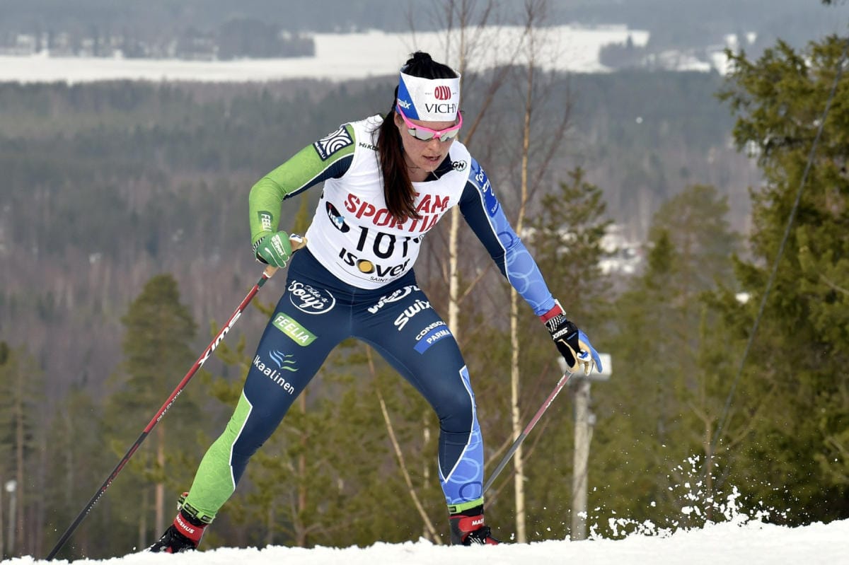 Kiertueella on mukana muun muassa Krista Pärmäkoski. Kuva viime maaliskuun SM-kisoista. LEHTIKUVA / JUSSI NUKARI