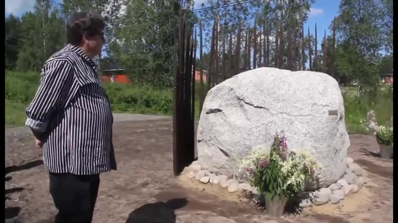 Isovihan uhrien muistomerkki Merijärvellä.