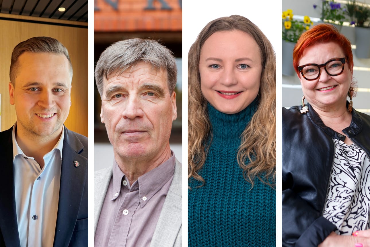 Kuntapäättäjien työmäärä on edelleen kova, vaikka sote-uudistus poisti kunnilta suurimman toimialan hoitamiseen liittyvät tehtävät. Näkemyksiään kertovat kuntapoliitikot Olli Rainio (kesk.), Jari Huotari (kok.), Annika Leinonen (sd.) ja Sari Ekorre (vas.)