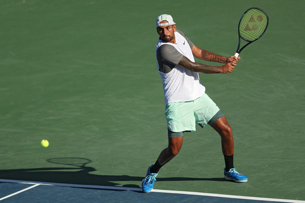 Turnauksen alussa Kyrgios oli maailmanlistalla vasta sijalla 63. LEHTIKUVA/AFP