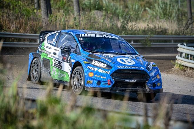 Kalliokoski voi varmistaa uransa toisen rallicrossin Suomen mestaruuden seuraavassa osakilpailussa Hyvinkäällä 4. syyskuuta. KUVA: TONI OLLIKAINEN