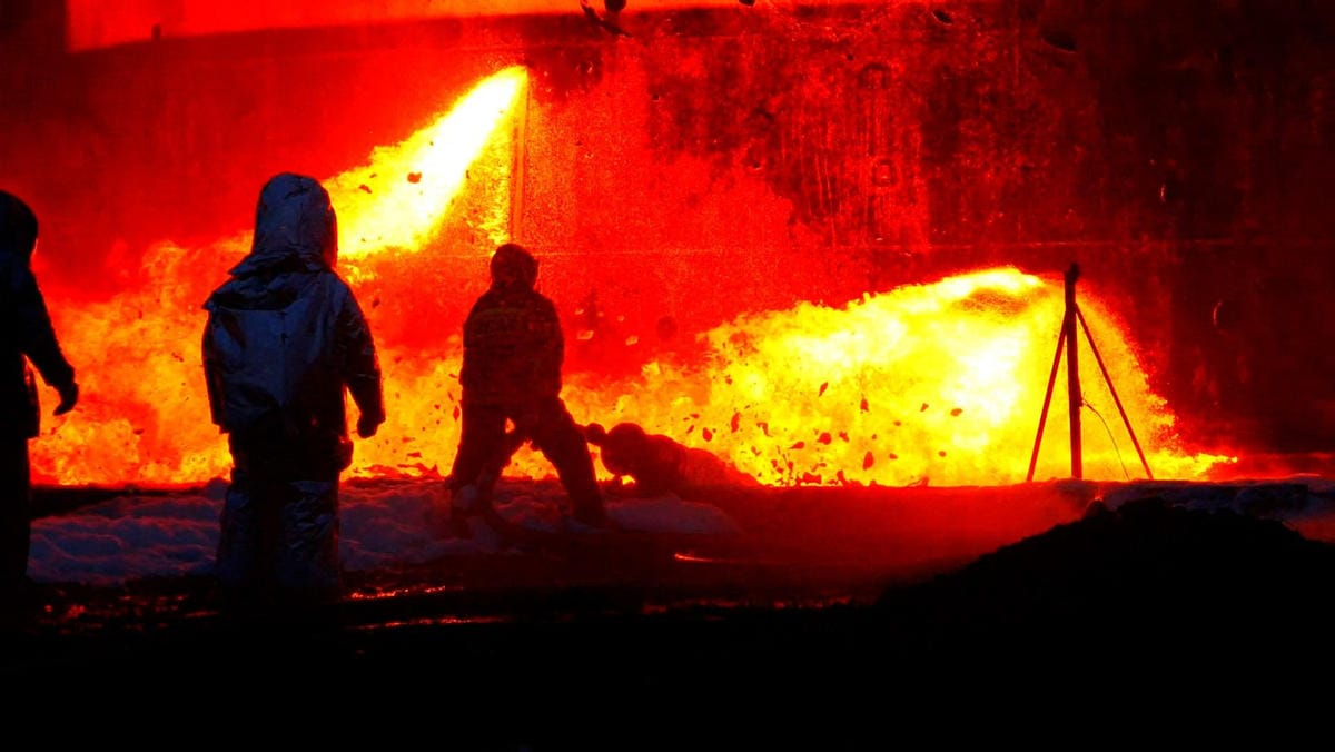 Venäjä on tehnyt ohjusiskuja myös Lviviin Länsi-Ukrainassa. Lehtikuva/AFP