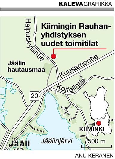 Kiimingin Rauhanyhdistyksen uudet toimitilat.